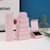 Anel Colar Pulseira de Joias de Luxo Leve Estilo Macaron Estilos Longo e Curto Caixa com Tampa Flip Magnética Caixa de Papel para Embalagem de Joias