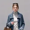 Cárdigan de punto estilo coreano, artístico, retro, de cuello pequeño, con cierre de corbata para mujer, corte holgado, corto, suave y con patrones geométricos