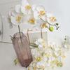 Flor Artificial Phalaenopsis Individual Flor Decorativa para el Hogar Blanco Puro Boda Flor de Boda Flor de Mesa