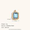 Europeu e Americano Transfronteiriço Venda Quente Moda Simples Aço Inoxidável Banhado a Ouro 14K Contas Octogonais Coloridas DIY Acessórios para Pingente