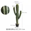 Cacto Artificial Planta Verde Decorativa em Vaso Biónica Tropical Desértica Pacote de Paisagismo Combinação Falso Cactus