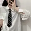 Estilo Academia Estilo Coreano DK para Hombre Sin Rayas JK Corbata Camisa para Mujer con Nudo de Corbata Uniforme Escolar Japonés Casual para Estudiantes