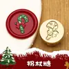 Sello de Cera Exquisito Mini de Cabeza de Cobre de 15 mm para Diarios, Regalo, Navidad, Sello de Cera Pequeño y Lindo