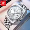 Dropshipping Oulisi Modelo Nuevo Dorado Completamente Impermeable Luminoso Correa de Acero Transfronterizo Comercio Exterior Reloj de Cuarzo para Hombre