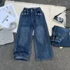 Jeans de Novo Estilo Outono para Meninas (Tamanhos Médio e Grande) Roupas Infantis Crianças Meninas Jeans Casual Estiloso Versátil Fashion Tendência