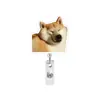 Rollo Acrílico Retráctil Humorístico con Hebilla de Tirar Divertida, Insignia Divertida Fácil de Tirar, Nuevo Diseño de Cabeza de Perro con Clip de Cocodrilo