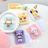 Nuevo Lindo Dibujo Animado Espejo de Maquillaje Plegable Tridimensional con Peine Set Estudiante Tocador Portátil Plegable Espejo Pequeño Venta al por Mayor