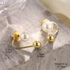 Aretes de Verano de Perla Natural Carta de Amor Camelia Arete Color Libre Sencillo Moda Alta Gama Aretes Ins