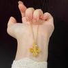Pulsera de anillo de iris dorado con estilo estrella para mujer, collar con colgante elegante y versátil de lujo, ligero y explosivo.
