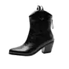 Botas de Tacón Alto con Tacón Grueso y Cierre Trasero Botines Botas Martin Botas de Jinete Europeas y Americanas 34-48deseo Botas de Comercio Exterior