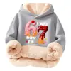 Sudadera con capucha de gran tamaño, holgada, de algodón compuesto, forrada de borrego y polar, sin bolsillos, para Otoño e Invierno, Transfronteriza del Sudeste Asiático