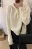 Moletom com capuz outono e inverno 100% lã, estilo casual e suave para mulheres, solto e modelador, suéter base de cashmere
