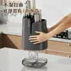 Estante multifuncional para cuchillos de cocina con afilador de cuchillos, bandeja de drenaje, estante de almacenamiento para encimera del hogar, para cuchillos, palillos y cucharas