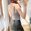 Sexy Chica Caliente de alta resistencia con lentejuelas, tirante corto, moda nicho, anti-exposición, espalda de belleza, chaleco, tirantes de cadena de hierro, top
