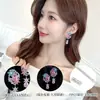 Pendientes de Borla con Piedras Preciosas Estilo Retro de Corte Pendientes Colgantes de Copo de Nieve de Zirconia Trabajo Pesado Pendientes Largos de Alta Gama para Vestido de Noche