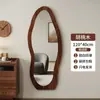 Espelho de Corpo Inteiro Estilo Vintage, Espelho de Chão para Uso Doméstico, Espelho para Provador de Loja de Roupas, Espelho Moderno para Quarto de Meninas, Espelho de Formato Irregular