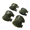 Conjunto de Equipo de Protección Táctico Engrosado para Entrenamiento, Anti-Colisión y Anti-Caída, Rodilleras y Coderas para Entrenamiento Militar, Ciclismo y Montañismo, Juego de Cuatro Piezas