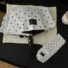 Guarda-chuva dobrável fresh de bolinhas para meninas, borracha preta, uso duplo para sol e chuva, totalmente automático, proteção solar, guarda-chuva de cápsula portátil