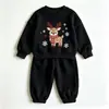 Nuevas sudaderas casuales de primavera y otoño para niños estilo comercio exterior, tops de moda estilo coreano para niños y niñas, sudaderas con estampado de dibujos animados para bebés y niños mayores