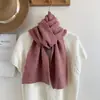 Bufanda de punto suave estilo coreano para mujer, otoño e invierno, simple y versátil, calentador de cuello, adecuada para estudiantes y parejas, chal de color liso, moderno