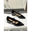 Zapatos de Charol de Punta Francesa Jin Bukang Nuevo Otoño Elegante Estilo Hada Mary Jane Tacones Altos para Commuter