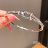 Pulsera con Cierre de Nudo Retorcido Redondo de Circonita Chapada en Oro Real de 18 Quilates para Mujer, Joyería Vintage de Lujo Ligero de Gama Alta