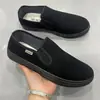 Nuevos Zapatos de Tela Old Beijing de Pana de Ajenjo para Primavera y Otoño Zapatos Casuales para Hombre Zapatos de Trabajo Casuales Negros para Personas de Mediana Edad y Mayores
