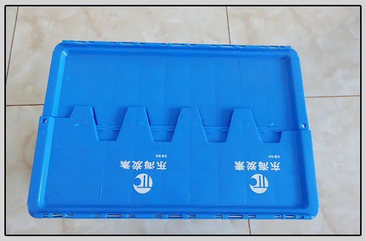 蓝色物流箱,带盖物流箱,周转箱,塑料卡板箱
