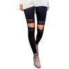 Leggings con estampado de leopardo de moda europea y americana para mujer, nuevos pantalones casuales ajustados de seda de leche rasgados de cintura alta de primavera y otoño para mujer