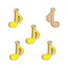 Colgante de Nota Musical de Guitarra Esmaltada Colorida Serie de Instrumentos de Piano Accesorios para Joyería DIY Encanto para Llavero W505