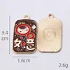Estilo Chino Texto de Bendición Aleación Esmalte Accesorios DIY Paz Alegría Fortuna Llavero Colgante para Bolso Materiales