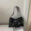 Bolso de axila de cuero encerado vintage, bolso de hombro plisado de gran capacidad, bolso tote de alta gama para el otoño y el invierno, con hebilla de cinturón casual, para ir al trabajo