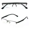 Nuevas Gafas de Prescripción para Hombre, Armazón de Acero, Media Montura Cepillada, Elegantes, Versátiles, Montura Grande, Disponibles para Venta al por Mayor y Pedidos Mixtos