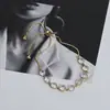 Electrochapado en oro real microincrustado de circonio joyería elegante diseño de nicho pulsera de cordón ajustable pulsera simple versátil