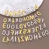 Acero Inoxidable Galvanizado Estilo Europeo y Americano 26 Letras Inglesas Etiqueta Colgante Pulsera Collar DIY Hecho a Mano Accesorios de Joyería