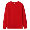 Sudadera de cuello redondo gruesa estilo casual de alta gama, ropa de trabajo con logo estampado personalizado y mangas largas bordadas, top de trabajo de corte holgado