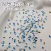 Rhinestones para decoración de uñas 5A azul claro de fondo plano con circonita, mini, formas mixtas, marquesa, gota, barra larga, borde biselado