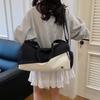 Bolsa Transfronteiriça Estilo Coreano para Mulheres 2025 Nova Bolsa de Nylon Impermeável Bolsa Crescente Fashion Versátil Leve Bolsa Transversal