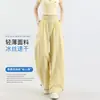 2026 Nuevos Pantalones de Pierna Ancha para Mujer de Verano-Otoño para el Trabajo, Delgados, con Caída, de Cintura Alta, Holgados, de Pierna Recta, Adelgazantes, Versátiles, Pantalones Deportivos de Secado Rápido