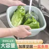 Tina Grande para el Hogar para Lavar Verduras, Tina de Plástico para Lavarse la Cara, Duradera, para Lavandería, Lavado de Pies, Cocina, Dormitorio, Baño, Tina Cuadrada Engrosada