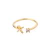Anillo de Letra Aliexpress 26 Letras Az Oro Chapado en Oro de 18K Anillo Neutro Anillo de Dedo Creativo Joyería al por Mayor