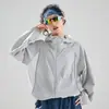 Chaqueta de Hilo Original de Seda de Hielo 2026 para Exteriores, Transpirable, Protectora contra Rayos UV, con Capucha, Ligera, Abrigo de Verano para Mujer