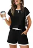 Verão 2026 Novo Cruzamento Europeu e Americano Amazon Comércio Exterior Moda Casual Conjunto Gola Redonda Solto Pijama para Mulheres