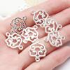 Accesorios de joyería hechos a mano DIY, colgante de Ruyi hueco de plata, piezas de conexión adecuadas para joyería