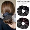 Goma para el Pelo con Strass para Moño Elegante Flor de Satén para el Pelo Banda para el Pelo de Alta Elasticidad
