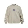 Camiseta de manga larga con cuello redondo y estampado de letras creativas para hombre, estilo casual holgado de primavera y otoño, camiseta holgada de marca americana trendy ins