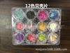Rebanadas Finas de Concha para Manicura Rebanadas Finas de Concha de Abulón 12 Colores Rebanadas Grandes de Concha Fragmentos Blancos Coloridos Triturados de Concha