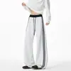 Outono de 2026 Novo Estilo Sombra Livre Parede Duas Barras Hua Mian Lâmina Curva Calça de Treino M-5XL HK261199-Especial P34