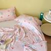 Colcha de Verano de Algodón Tejido Clase A para Niños, Colcha de Verano Refrigerante de Fibra de Soja, Colcha de Aire Acondicionado, Colcha Delgada, Estilo de Dibujos Animados, Transpirable y Fresca
