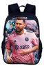Mochila Messi Mundial de Fútbol Alrededores Mochila Escolar para Estudiantes Gran Capacidad Poliéster Mochila Reductora de Carga Bolsa para Computadora Dibujos Animados
